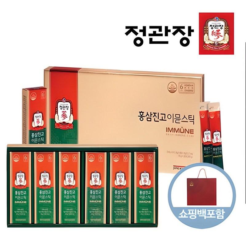 Иммуномодулирующий стик CheongKwanJang Red Ginseng Jingo 10 г x 30 пакетов + сумка для покупок, 10 г, 30 единиц