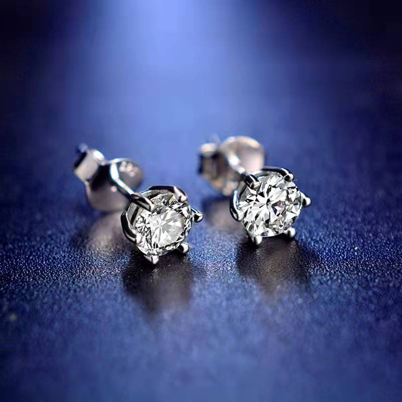 100 %Real Moissanite Earrings 925 Sterling Silver D Color New Arrival 0 .5 -1 .0 Ct Brand Jewelry Women S Gift Party