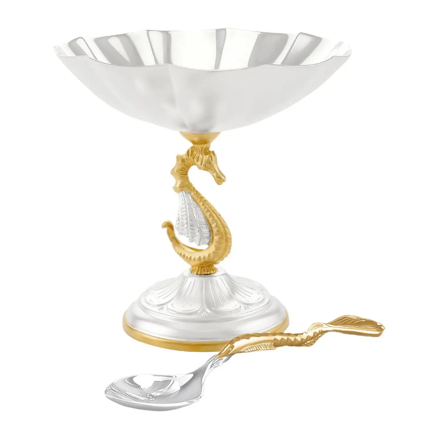 Икорница № 3 с ложкой (Серебро 925)