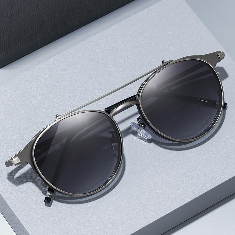 0 -0 .5 -0 .75 To -6 .0 Double Lens Flip Steampunk Round Prescription Sunglasses with Diopters Vintage Hyperopia +0 .5 +0 .75 To +4 .0 1