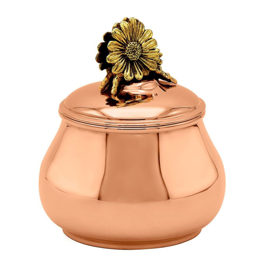 Сахарница Кольчугинский мельхиор Ромашка с чернением 5,5 см, медь