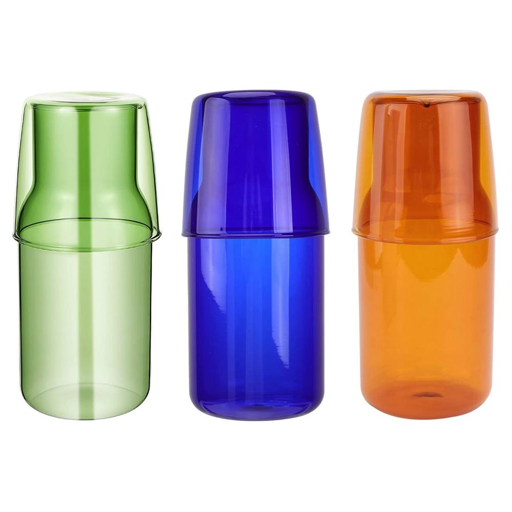 Охлаждающий чайник Прикроватный графин Ночной графин для воды Стеклянный графин для воды Набор